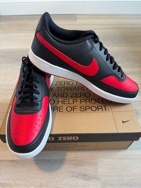 Nike Court Vision Low Next Nature "Bred"
Black University Red NIB 13
